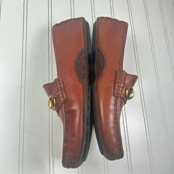 Gucci Menโs Size 7.5 Brown Leather Horsebit Loafers Slip On Dress Shoes Italy - Picture 7 of 9